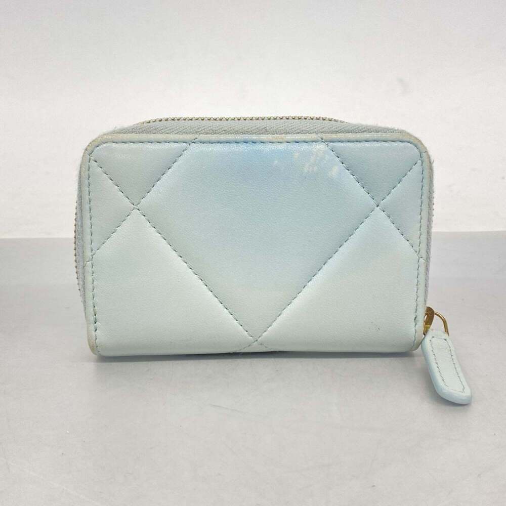 CHANEL Blue Lambskin Leather Wallet - Picture 9 of 9